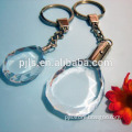 Simple and elegant transparent clear round crystal keychain